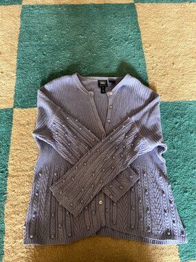 W by Worth lavender button-up cardi